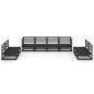 vidaXL Juego de muebles de jardín 8 piezas negro madera maciza de pino vidaXL Juego de muebles de jardín 8 piezas negro madera maciza de pino