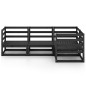 vidaXL Juego de muebles de jardín 4 piezas negro madera maciza de pino vidaXL Juego de muebles de jardín 4 piezas negro madera maciza de pino