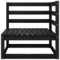 vidaXL Juego de muebles de jardín 9 piezas negro madera pino maciza vidaXL Juego de muebles de jardín 9 piezas negro madera pino maciza