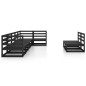 vidaXL Juego de muebles de jardín 8 piezas negro madera maciza pino vidaXL Juego de muebles de jardín 8 piezas negro madera maciza pino