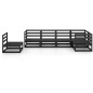 vidaXL Juego de muebles de jardín 6 piezas negro madera maciza de pino 