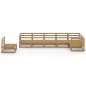 vidaXL Muebles de jardín 7 piezas marrón miel madera maciza de pino vidaXL Muebles de jardín 7 piezas marrón miel madera maciza de pino