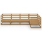 vidaXL Muebles de jardín 5 piezas marrón miel madera maciza de pino vidaXL Muebles de jardín 5 piezas marrón miel madera maciza de pino