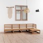 vidaXL Muebles de jardín 7 piezas marrón miel madera maciza de pino vidaXL Muebles de jardín 7 piezas marrón miel madera maciza de pino