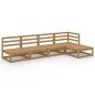 vidaXL Muebles de jardín 7 piezas marrón miel madera maciza de pino vidaXL Muebles de jardín 7 piezas marrón miel madera maciza de pino