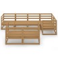 vidaXL Muebles de jardín 7 piezas marrón miel madera maciza de pino vidaXL Muebles de jardín 7 piezas marrón miel madera maciza de pino
