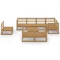 vidaXL Muebles de jardín 9 piezas marrón miel madera maciza de pino vidaXL Muebles de jardín 9 piezas marrón miel madera maciza de pino