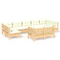 vidaXL Muebles de jardín 9 piezas y cojines madera maciza de pino vidaXL Muebles de jardín 9 piezas y cojines madera maciza de pino