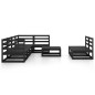 vidaXL Juego de muebles de jardín 8 piezas negro madera maciza pino vidaXL Juego de muebles de jardín 8 piezas negro madera maciza pino