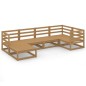 vidaXL Muebles de jardín 6 piezas marrón miel madera maciza de pino vidaXL Muebles de jardín 6 piezas marrón miel madera maciza de pino