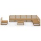 vidaXL Muebles de jardín 9 piezas marrón miel madera maciza de pino vidaXL Muebles de jardín 9 piezas marrón miel madera maciza de pino