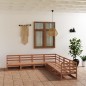 vidaXL Muebles de jardín 7 piezas marrón miel madera maciza de pino vidaXL Muebles de jardín 7 piezas marrón miel madera maciza de pino