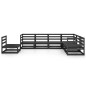 vidaXL Juego de muebles de jardín 7 pzas y cojines negro madera pino vidaXL Juego de muebles de jardín 7 pzas y cojines negro madera pino