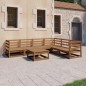vidaXL Muebles de jardín 7 piezas marrón miel madera maciza de pino vidaXL Muebles de jardín 7 piezas marrón miel madera maciza de pino