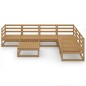 vidaXL Muebles de jardín 7 piezas marrón miel madera maciza de pino vidaXL Muebles de jardín 7 piezas marrón miel madera maciza de pino