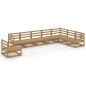 vidaXL Muebles de jardín 8 piezas marrón miel madera maciza de pino vidaXL Muebles de jardín 8 piezas marrón miel madera maciza de pino