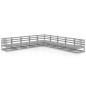 vidaXL Juego de muebles de jardín 9 pzas y cojines gris madera pino vidaXL Juego de muebles de jardín 9 pzas y cojines gris madera pino