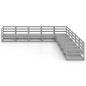 vidaXL Juego de muebles de jardín 9 pzas y cojines gris madera pino vidaXL Juego de muebles de jardín 9 pzas y cojines gris madera pino