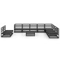 vidaXL Juego de muebles de jardín 11 pzas negro madera maciza de pino