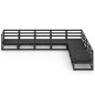 vidaXL Juego de muebles de jardín 8 piezas negro madera pino vidaXL Juego de muebles de jardín 8 piezas negro madera pino