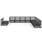 vidaXL Juego de muebles de jardín 11 pzas y cojines negro madera pino vidaXL Juego de muebles de jardín 11 pzas y cojines negro madera pino