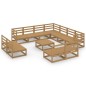 vidaXL Muebles de jardín 12 piezas marrón miel madera maciza de pino vidaXL Muebles de jardín 12 piezas marrón miel madera maciza de pino