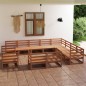 vidaXL Muebles de jardín 12 piezas marrón miel madera maciza de pino vidaXL Muebles de jardín 12 piezas marrón miel madera maciza de pino
