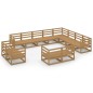 vidaXL Muebles de jardín 12 piezas marrón miel madera maciza de pino vidaXL Muebles de jardín 12 piezas marrón miel madera maciza de pino
