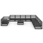 vidaXL Juego de muebles de jardín 12 pzas negro madera maciza de pino vidaXL Juego de muebles de jardín 12 pzas negro madera maciza de pino