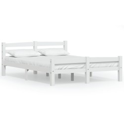 vidaXL Estructura de cama de madera maciza de pino blanca 120x200 cm