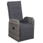 vidaXL Juego de comedor de jardín 3 piezas gris