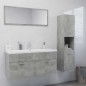vidaXL Juego de muebles de baño madera de ingeniería gris hormigón vidaXL Juego de muebles de baño madera de ingeniería gris hormigón