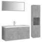 vidaXL Juego de muebles de baño madera de ingeniería gris hormigón vidaXL Juego de muebles de baño madera de ingeniería gris hormigón