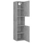 vidaXL Juego de muebles de baño madera de ingeniería gris hormigón vidaXL Juego de muebles de baño madera de ingeniería gris hormigón