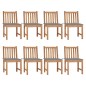 vidaXL Sillas de jardín 8 unidades madera de teca con cojines vidaXL Sillas de jardín 8 unidades madera de teca con cojines