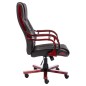 vidaXL Silla de oficina de cuero auténtico marrón