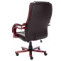 vidaXL Silla de oficina de cuero auténtico marrón