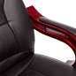 vidaXL Silla de oficina de cuero auténtico marrón