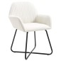vidaXL Sillas de comedor 2 unidades tela color crema vidaXL Sillas de comedor 2 unidades tela color crema
