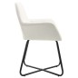 vidaXL Sillas de comedor 2 unidades tela color crema vidaXL Sillas de comedor 2 unidades tela color crema