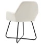 vidaXL Sillas de comedor 2 unidades tela color crema vidaXL Sillas de comedor 2 unidades tela color crema