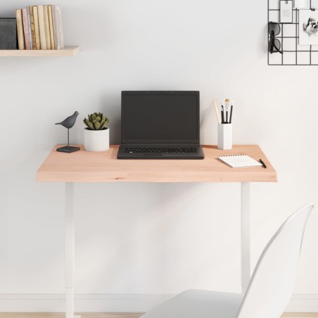 vidaXL Tablero de mesa madera maciza roble sin tratar 80x50x(2-4) cm