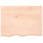 vidaXL Tablero de mesa madera maciza de roble sin tratar 80x60x2 cm vidaXL Tablero de mesa madera maciza de roble sin tratar 80x60x2 cm