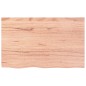 vidaXL Tablero mesa madera roble tratada marrón claro 80x50x(2-6) cm vidaXL Tablero mesa madera roble tratada marrón claro 80x50x(2-6) cm