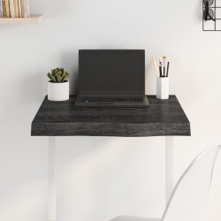 vidaXL Tablero mesa madera roble tratada gris oscuro 60x60x(2-6) cm