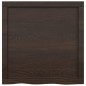 vidaXL Tablero mesa madera roble tratada gris oscuro 60x60x(2-6) cm