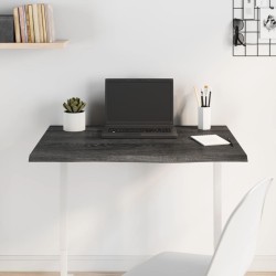 vidaXL Tablero de mesa madera de roble tratada gris oscuro 80x60x2 cm
