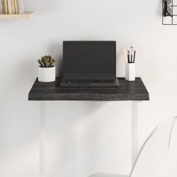 vidaXL Tablero mesa madera roble tratada gris oscuro 60x40x(2-4) cm
