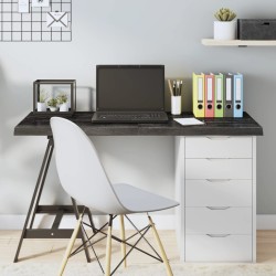 vidaXL Tablero mesa madera roble tratada gris oscuro 120x40x(2-4) cm