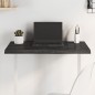 vidaXL Tablero mesa madera roble tratada gris oscuro 80x40x(2-4) cm